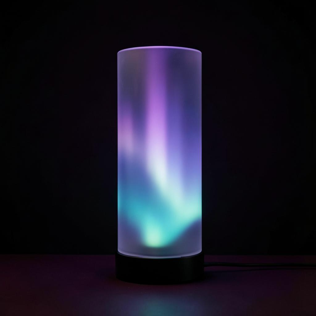 NOVA Aurora Lamp in Aurora violet — Northern lights in a column