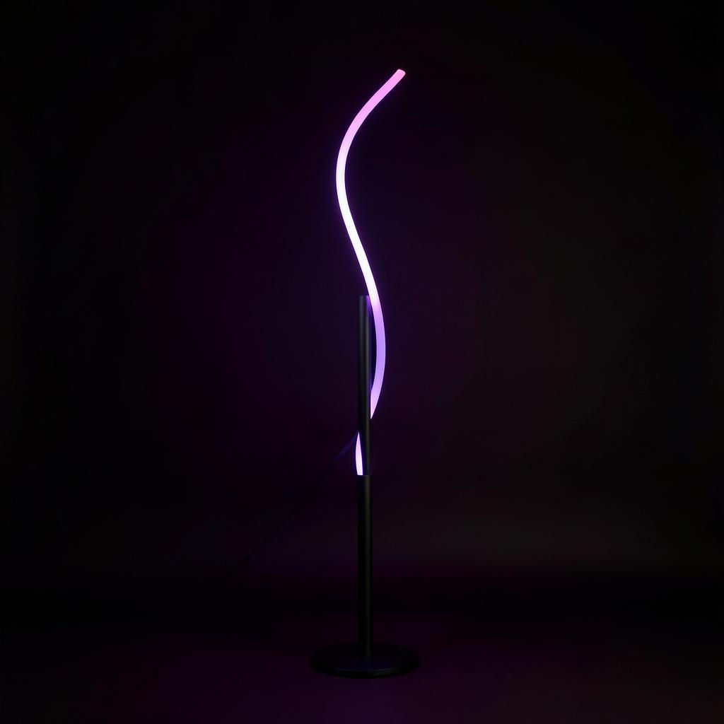 NOVA Flow Lamp in Indigo drift — A ribbon of light, floor to air