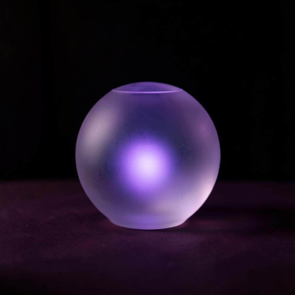 NOVA Orb in Deep violet — Frosted glass, lit from within